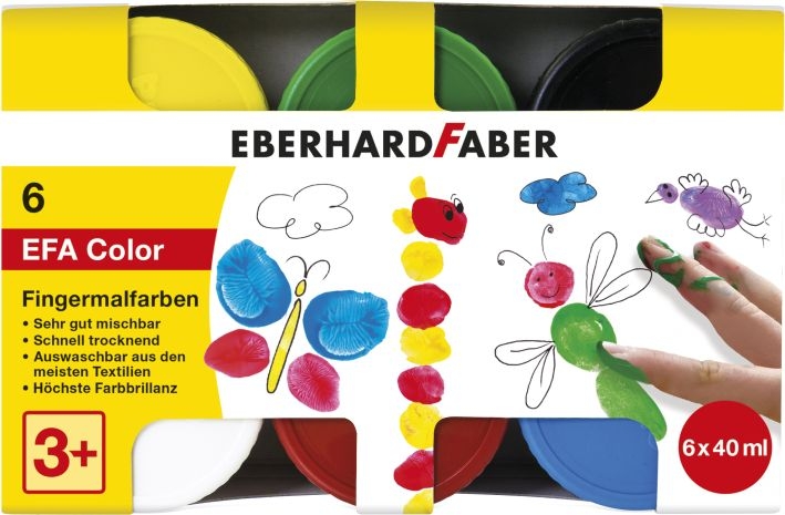Eberhard FaberFinger paint 40ml 6 EFA washable 578606Article-No: 4087205786065