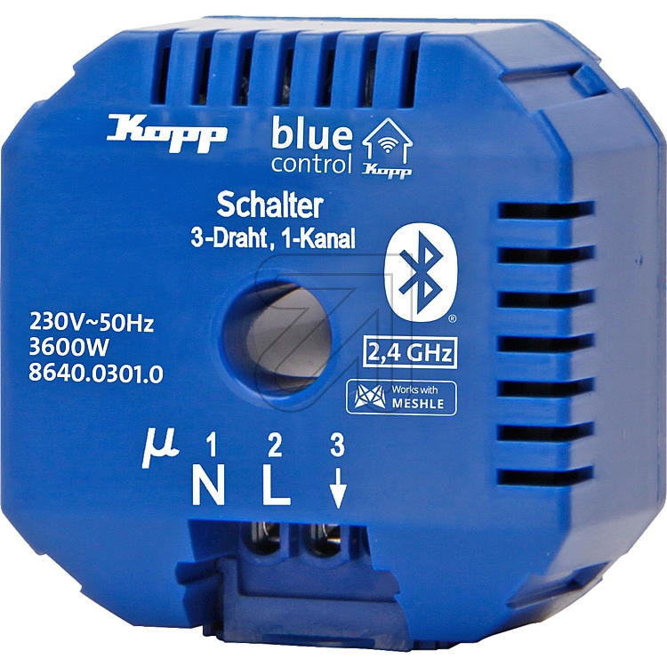 KoppBlue-control Schaltaktor 3 Draht/1 Kanal 864003010Artikel-Nr: 119460