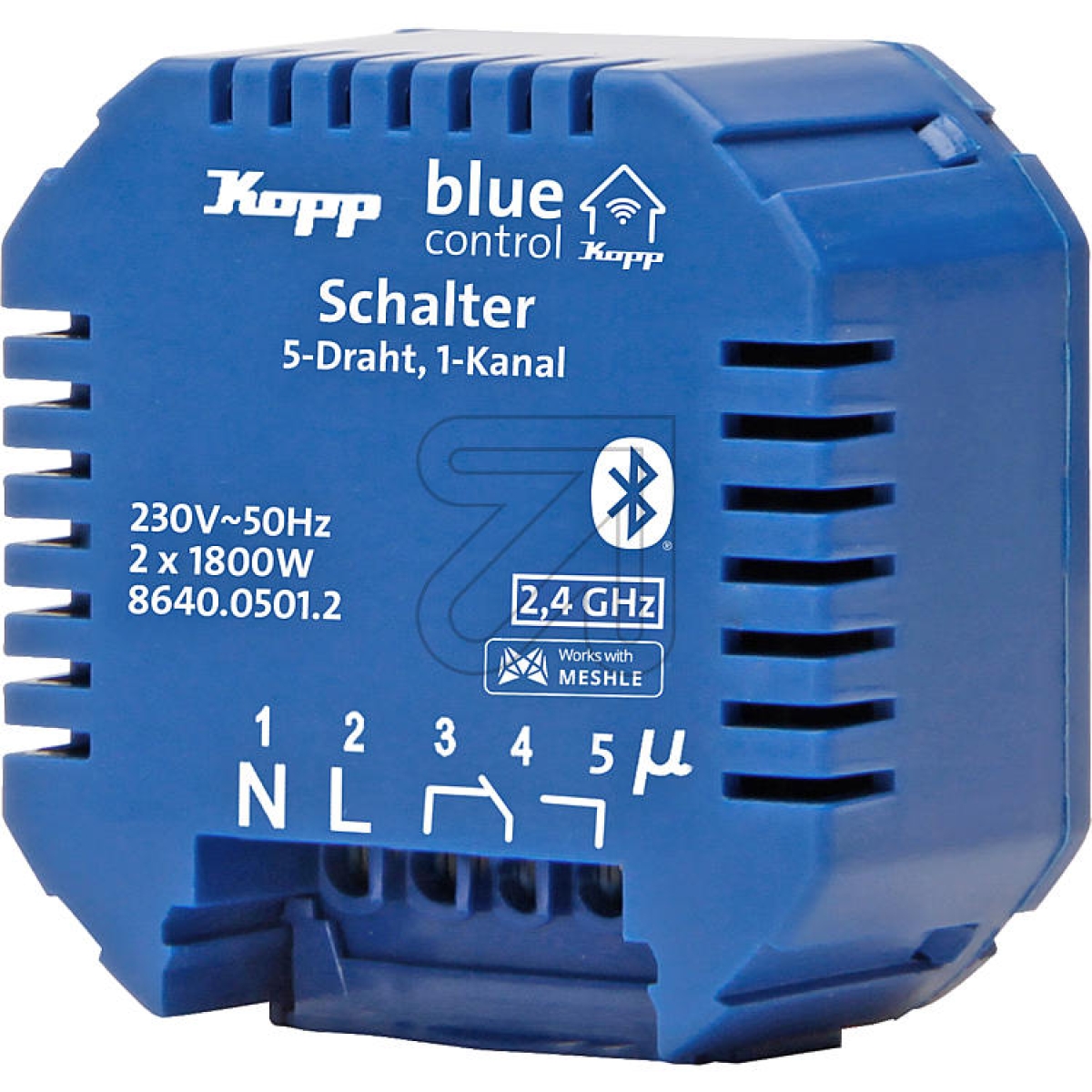KoppBlue-control switch actuator 5 wire/1 channel 864005012