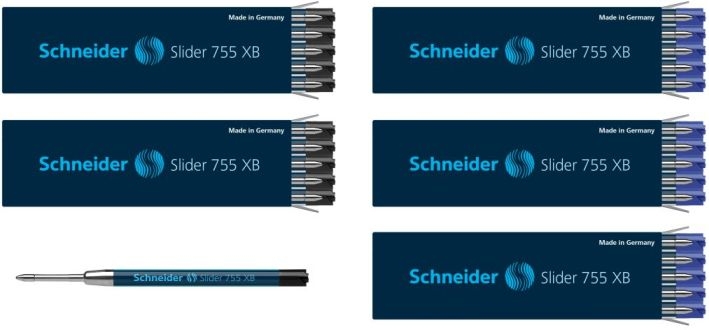 SchneiderBallpoint pen refill 755XB product package 40 10 2779Article-No: 4004675083029