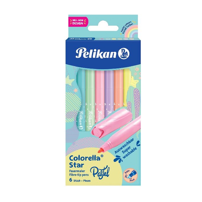 PelikanFiber pen Colorella Star C302-6 FS pastel 822282Article-No: 4012700822284