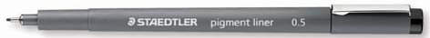 StaedtlerFiber pen pigment liner 0.5mm black 30805Article-No: 4007817330432