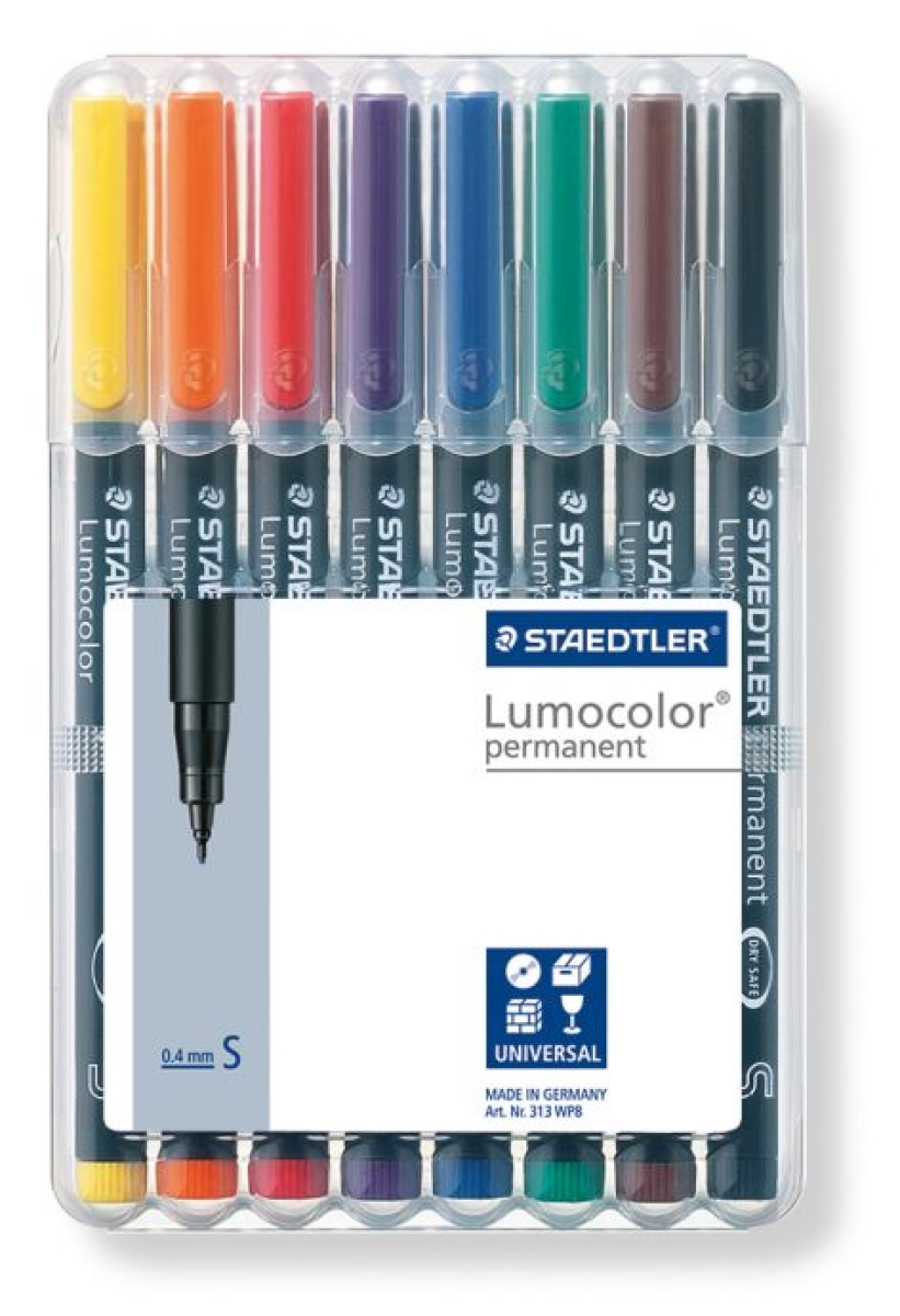 StaedtlerLumocolor foil pen Superfine Wf 313Wp8 8pcsArticle-No: 4007817308585
