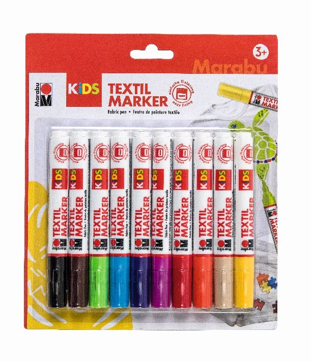 MarabuTextile markers box of 10 kids yellow, rose, beige, orange 0314000000002Article-No: 4007751605306