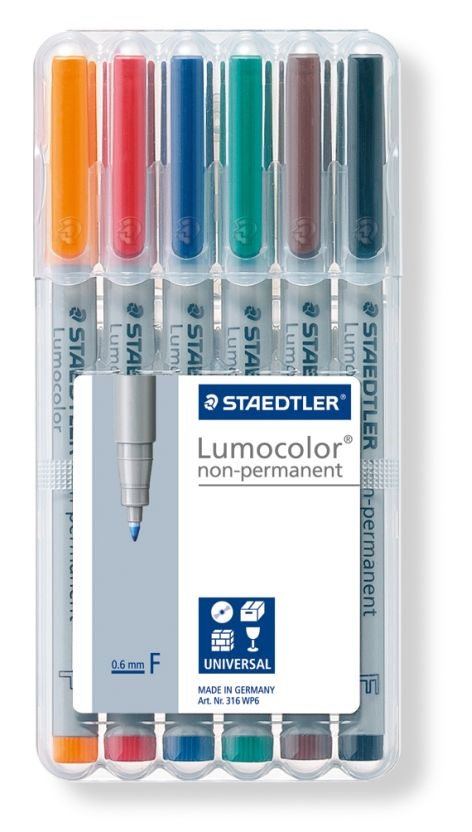 StaedtlerLumocolor foil pen Fein Wl 316Wp6 6-piece case 316WP6Article-No: 4007817323588