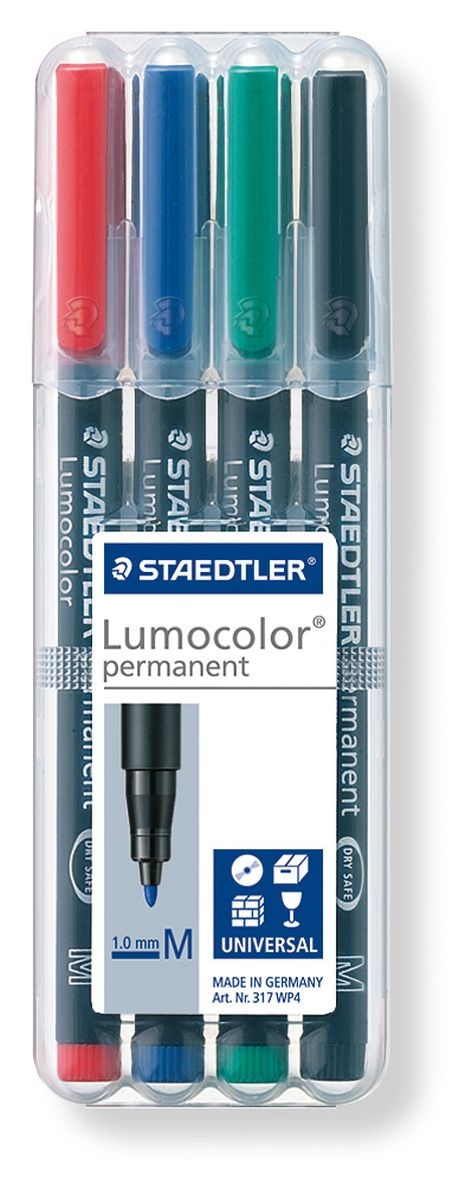 StaedtlerLumocolor foil pen medium Wf 317Wp4 4-series Et 317 WP4Article-No: 4007817310380