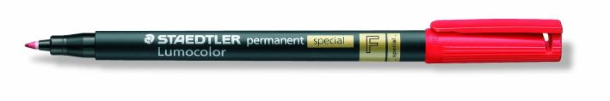 StaedtlerLumocolor foil pen F red permanent special 319 F-2-Price for 10 pcs.Article-No: 4007817319062