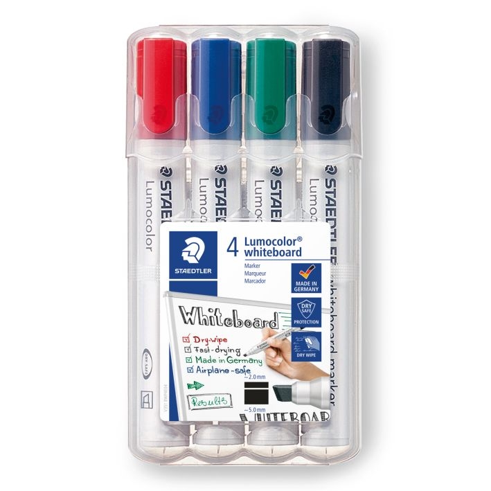 StaedtlerWhite-Board-Marker 351 4-Er Etui Rundspitze 351 WP4Artikel-Nr: 4007817328934