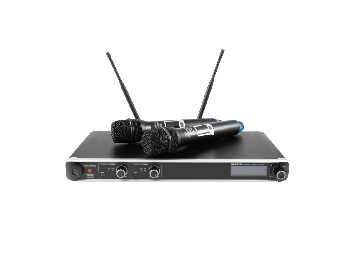 OMNITRONICUHF-302 2-Channel Wireless Mic System 823-832/863-865MHz