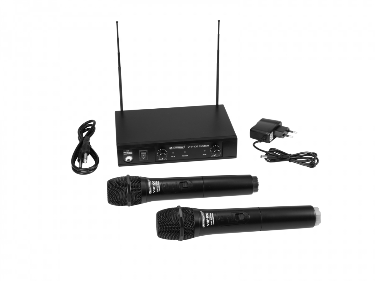 OMNITRONICVHF-102 Wireless Mic System 209.80/205.75MHz