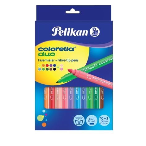 PelikanFasermaler Colorella Duo C407 12er sortiert 813846Artikel-Nr: 4012700813848