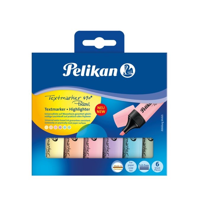 PelikanHighlighter 490 6pcs pastel blister 817325Article-No: 4012700817327