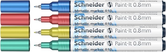 SchneiderMetallicliner 010 V2 Paint It 0.8mm 4 pieces ML01011502-Price for 4 pcs.Article-No: 4004675151810