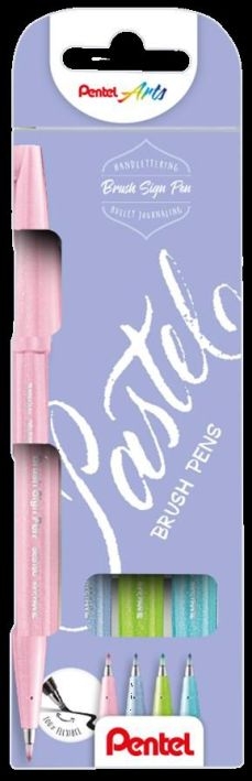 PentelFiber pen brush painter Sign Pen Brush set of 4 SES15P-4Article-No: 4016284343968