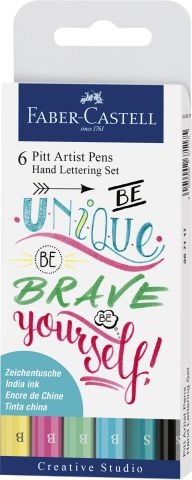 Faber CastellHandlettering set of 6 Pitt Artist Pen Pastel 267116Article-No: 4005402671168