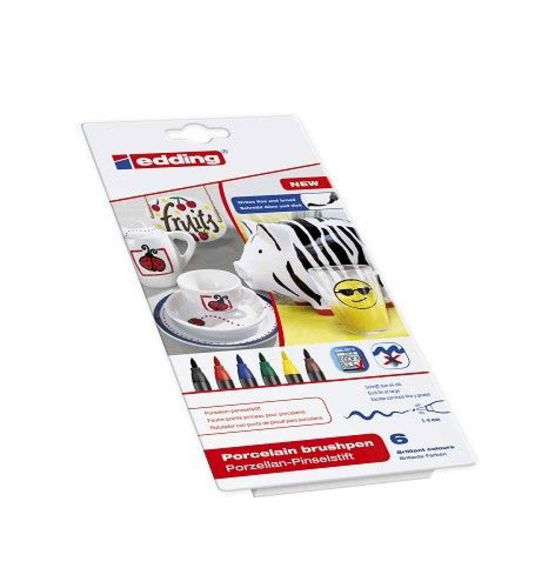 EddingPorzellan-Pinselstift 6er Set Family Colour Edding 4200-6Artikel-Nr: 4004764928149