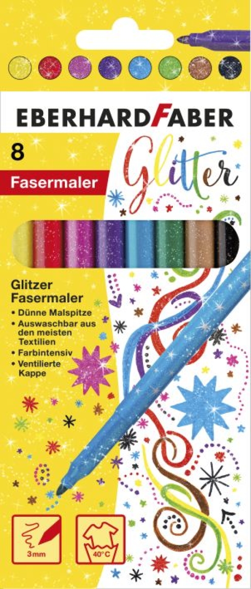 Eberhard FaberFasermaler Glitzer 8er-Schachtel EFA 551008Artikel-Nr: 4087205510080