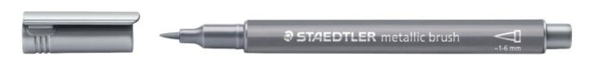 StaedtlerMarker metallic brush 1-6mm silver 8321-81Article-No: 4007817075869