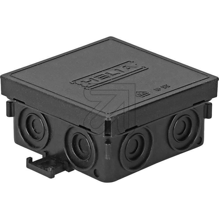EGBSurface junction box 75x75x37mm black-Price for 10 pcs.Article-No: 141015
