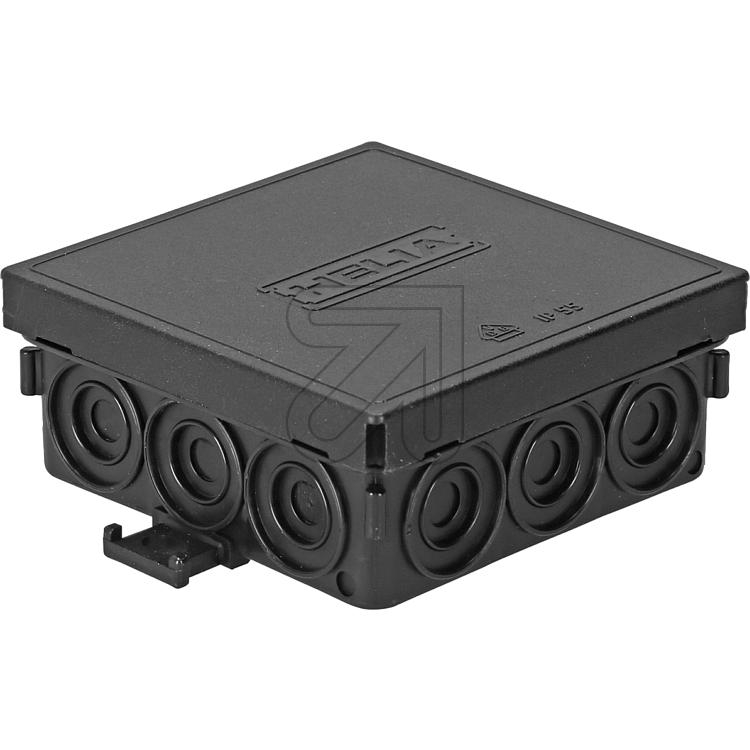EGBSurface junction box 85x85x37mm black-Price for 10 pcs.Article-No: 141035