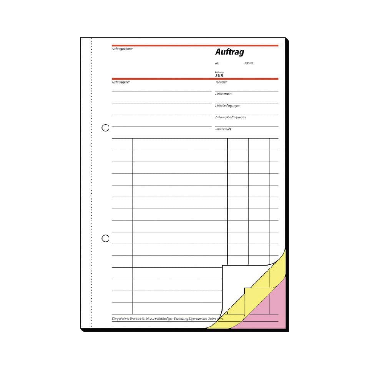 SIGELAuftragsbuch, A5, 3x40 Blatt SD002Artikel-Nr: 4004360910067