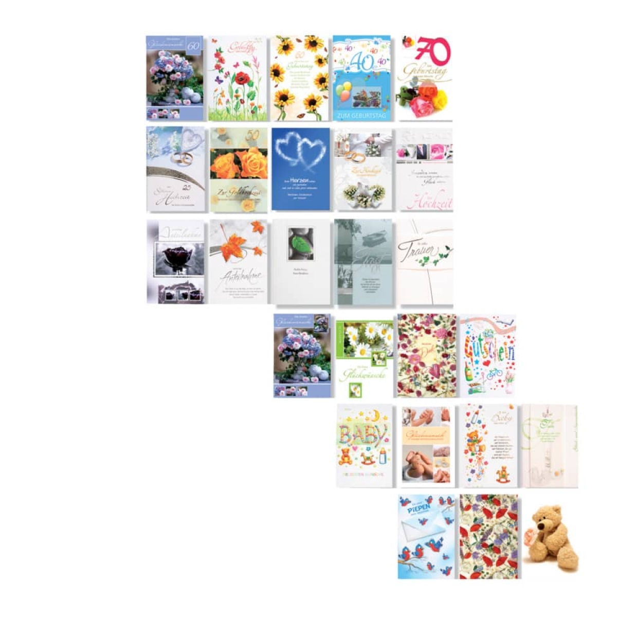 Greeting cards for various occasions according to display E895Article-No: 4016723985957