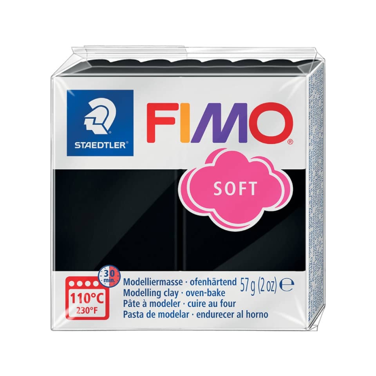 STAEDTLERModelliermasse FIMO® soft, 57 g, schwarz 8020-9-Preis für 0.0570 kgArtikel-Nr: 4006608809898