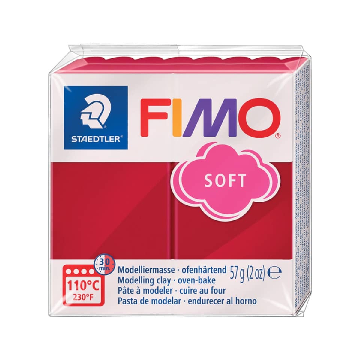 STAEDTLERModeling clay FIMO® soft, 57 g, cherry red 8020-26-Price for 0.0570 kgArticle-No: 4006608809515