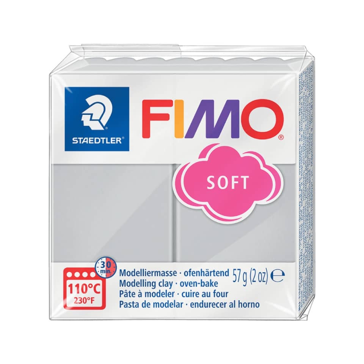 STAEDTLERModeling clay FIMO® soft, 57 g, dolphin grey 8020-80-Price for 0.0570 kgArticle-No: 4006608809874