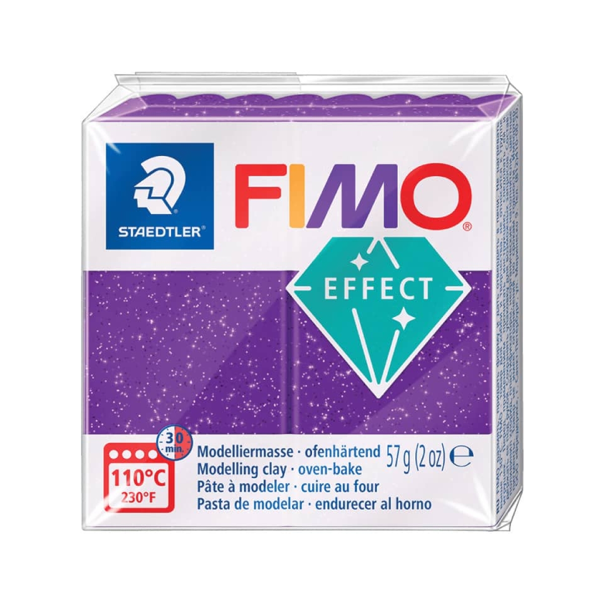 STAEDTLERModeling clay FIMO® soft, 57 g, glitter purple 8020-602-Price for 0.0570 kgArticle-No: 4006608818081