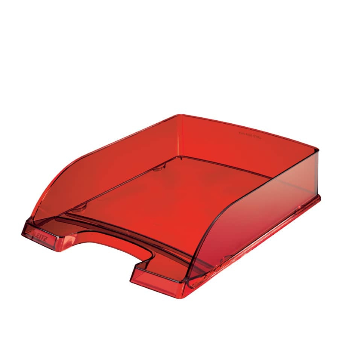 LEITZLetter basket Transparent Plus, A4, polystyrene, dark red 5226-00-28Article-No: 4002432370825