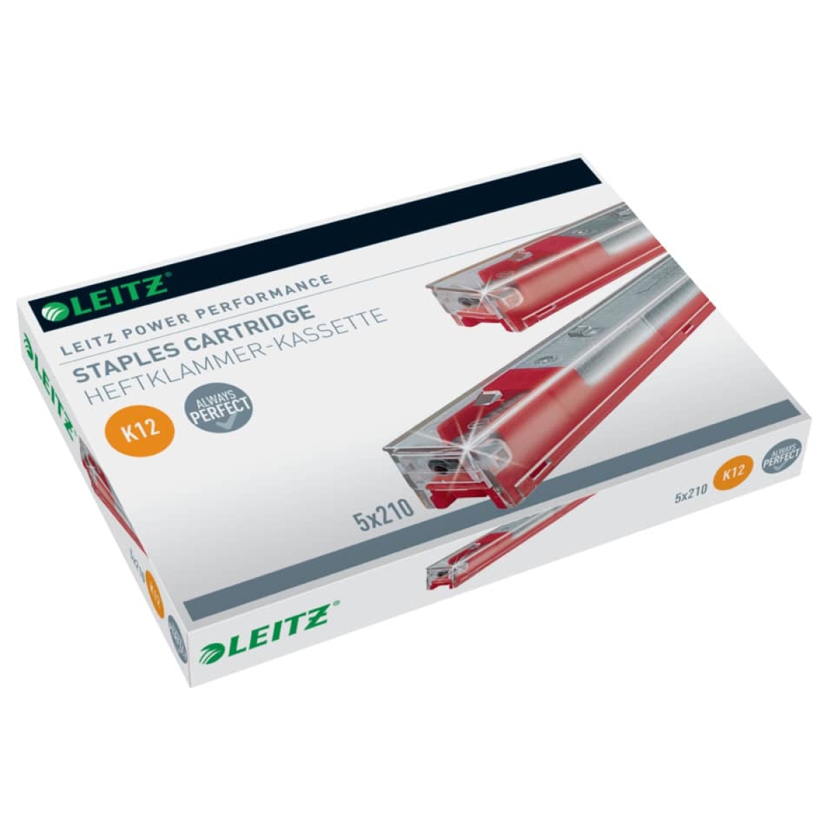 LEITZStaple cassette Power Performance K12, 5x210 pieces, red 5594-00-00Article-No: 4002432325337