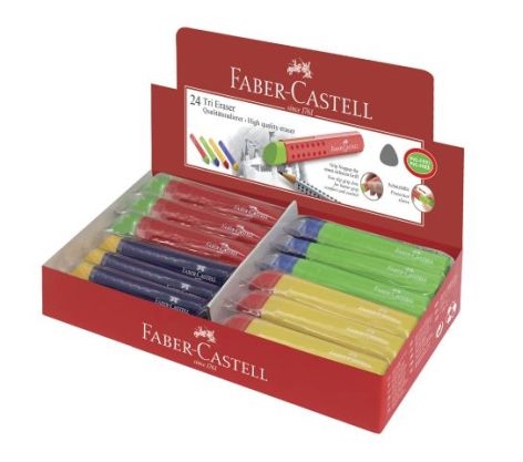 Faber CastellEraser FC Tri colored assorted ergonomic-Price for 24 pcs.Article-No: 9555684647665
