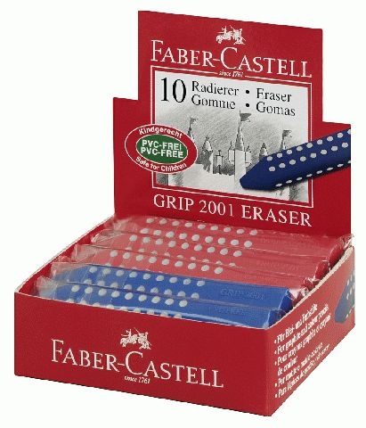 Faber CastellTriangle Eraser Grip 2001 assorted colors-Price for 10 pcs.Article-No: 4005401871019