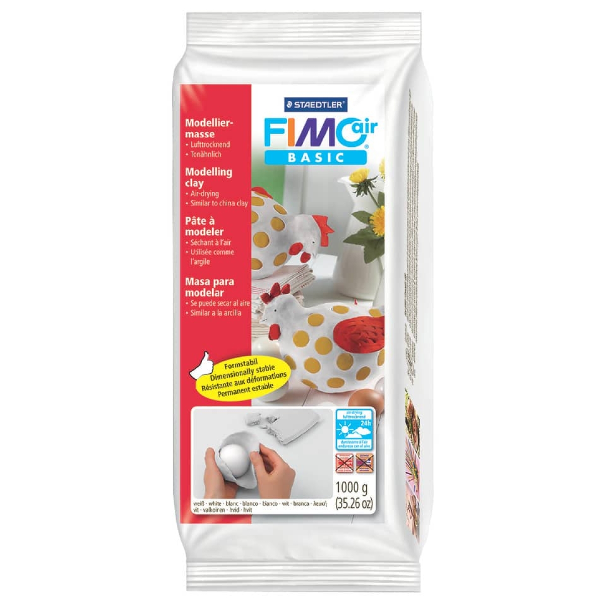 STAEDTLERModelliermasse FIMO® air, 1000 g, weiß 8101-0Artikel-Nr: 4006608806668