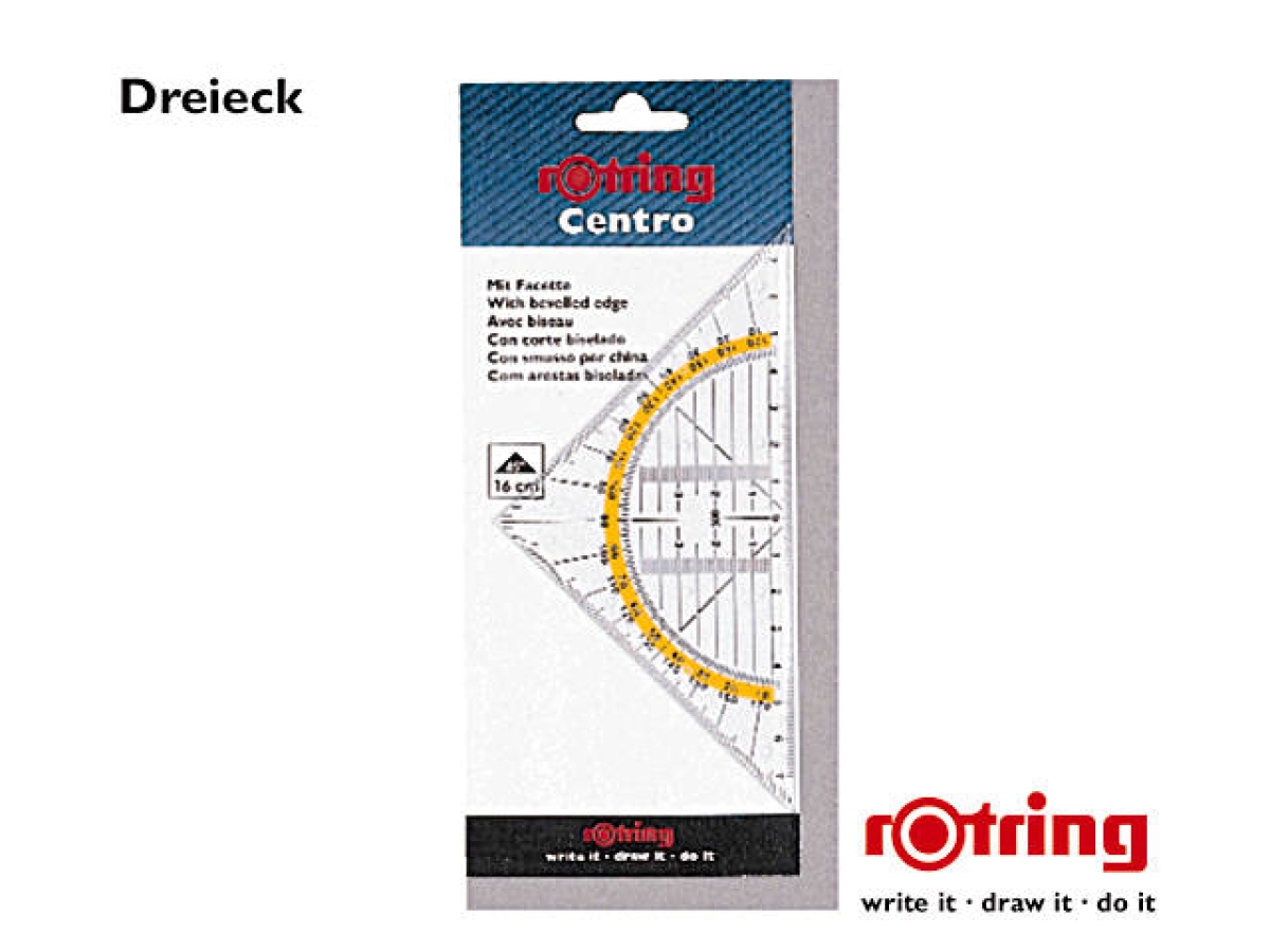 rotringGeo triangle with facets hypotenuse 16cm R823028 S0237630Article-No: 4006856823028