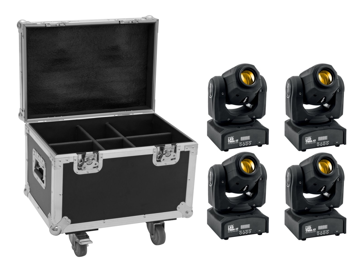 EUROLITESet 4x LED TMH-17 Spot + Case mit RollenArtikel-Nr: 20001012