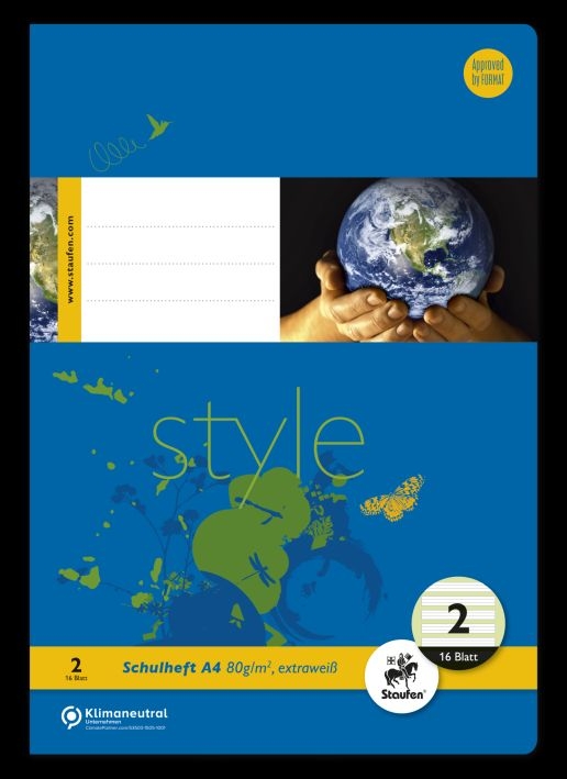 StaufenBooklet A4 16 sheets Lin 2 colored background Style-Price for 10 pcs.Article-No: 9002244550373