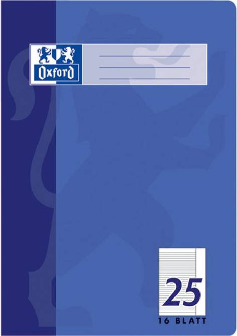 OxfordBooklet A4 16 sheets Lin 25 lined right margin-Price for 15 pcs.Article-No: 4006144581722