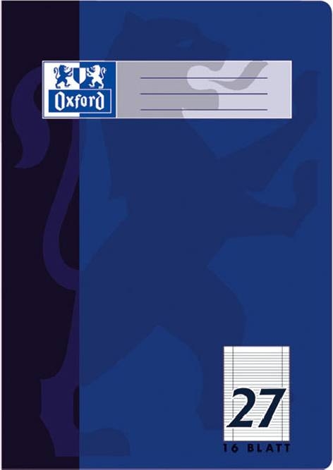 OxfordBooklet A4 16 sheets Lin 27 lined double margin-Price for 15 pcs.Article-No: 4006144581746