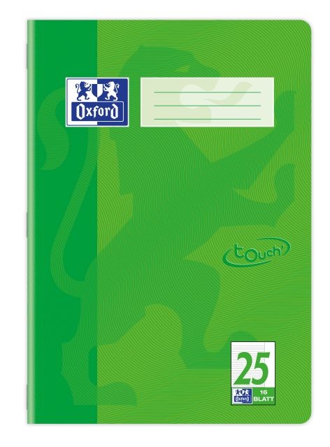 OxfordTouch exercise book A4 16 sheets Lin25 lined edge right-Price for 15 pcs.Article-No: 4006144005822