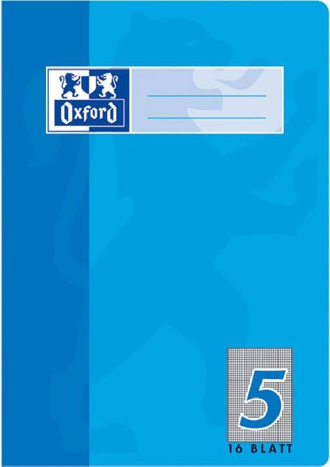 OxfordBooklet A5 16 sheets Lin 5 squared-Price for 15 pcs.Article-No: 4006144920705