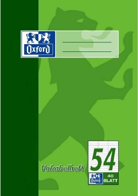 OxfordVocabulary booklet A5 40sheets Lin54 lined with 2 center lines 100050390 and 384504054Article-No: 4006144950429