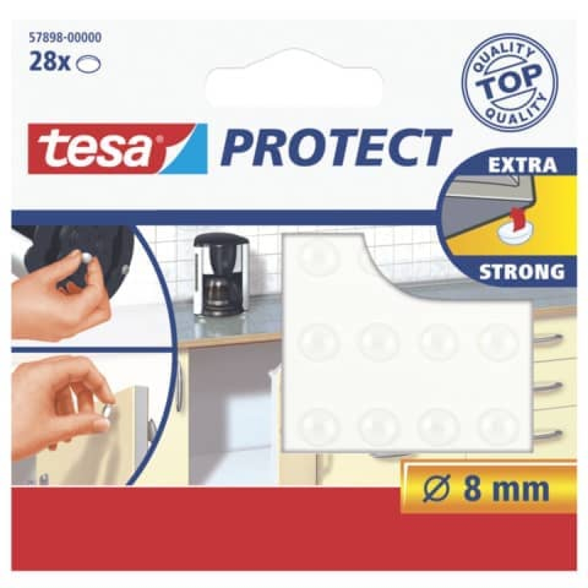 TESAProtective buffer Protect® noise/slip stopper, 8 x 8 mm, trans 57898-00000-00Article-No: 4042448885067