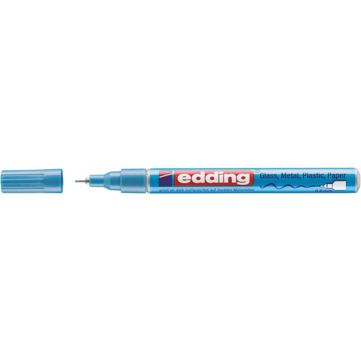 EDDINGGlanzlackmarker 780, 0,8mm, Rundspitze, hellblau-metallic 780-9-070Artikel-Nr: 4057305016096