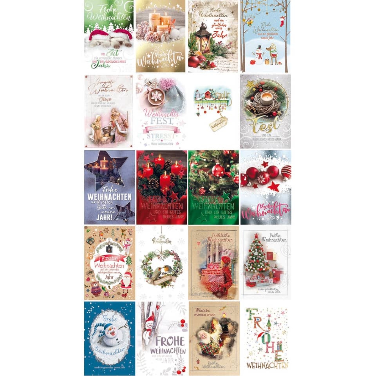 Double text Christmas card, sorted E300-Price for 20 pcs.Article-No: 4016723993006