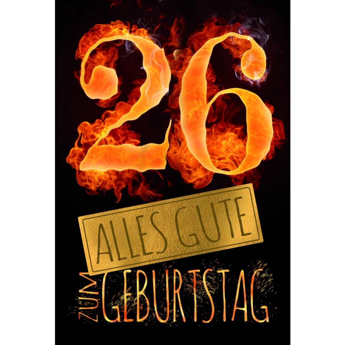 Geburtstagskarte Zahl 26 54-2026Artikel-Nr: 9004546522614