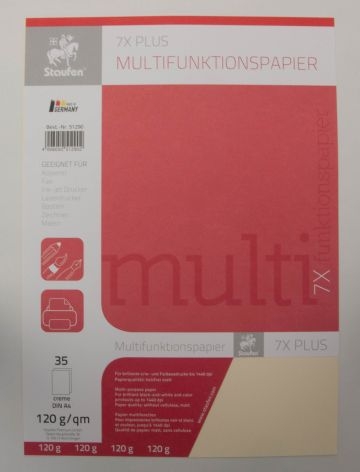 StaufenMultifunctional paper A4 120g 35 sheets cream-Price for 35SheetArticle-No: 4006050512902