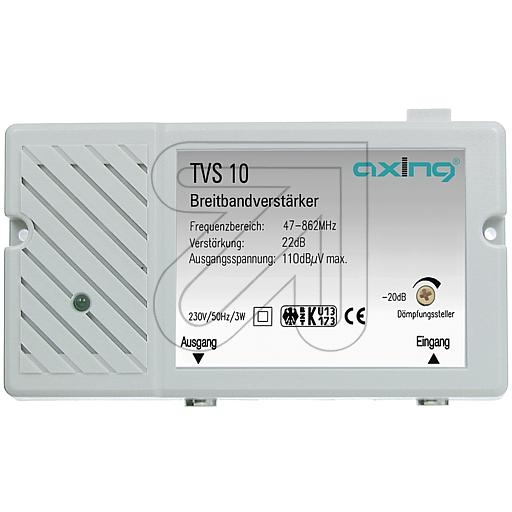 Axing TVS 10-00 Breitband-Verstärker für Kabelfernsehen oder Antennen DVB-T2 HD UKW DAB+ 