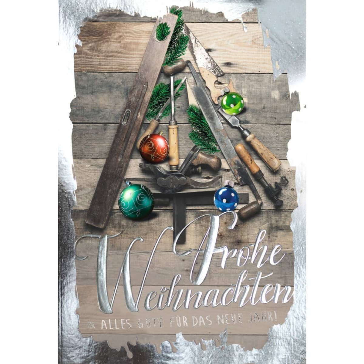 Double text Christmas card 22-1187-Price for 6 pcs.Article-No: 9004546552635